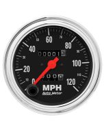 3-3/8" SPEEDOMETER, 0-120 MPH, MECHANICAL, TRADITIONAL CHROME