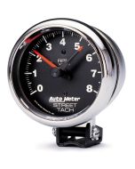 3-3/4" PEDESTAL tachometer, 0-8,000 RPM, TRADITIONAL CHROME