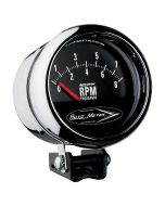 3-3/4" PEDESTAL RETRO TACH, 0-8,000 RPM, SHORT SWEEP, TRADITIONAL CHROME