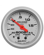 2-1/16" BOOST/VACUUM, 60 CM/HG-2.0 BAR, MECHANICAL, ULTRA-LITE