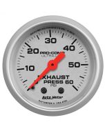 2-1/16" EXHAUST PRESSURE, 0-60 PSI, MECHANICAL, ULTRA-LITE