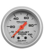 2-1/16" EXHAUST PRESSURE, 0-100 PSI, MECHANICAL, ULTRA-LITE