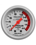 2-1/16" NITROUS PRESSURE, 0-2000 PSI, MECHANICAL, ULTRA-LITE