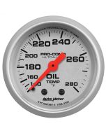 2-1/16" OIL TEMPERATURE, 140-280 °F, 6 FT., MECHANICAL, ULTRA-LITE