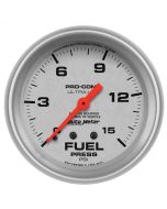 2-5/8" FUEL PRESSURE, 0-15 PSI, MECHANICAL, ULTRA-LITE