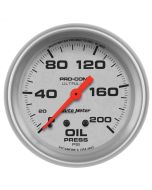 2-5/8" OIL PRESSURE, 0-200 PSI, MECHANICAL, ULTRA-LITE