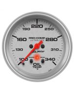 2-5/8" OIL TEMPERATURE, W/ PEAK & WARN, 100-340 °F, STEPPER MOTOR, ULTRA-LITE
