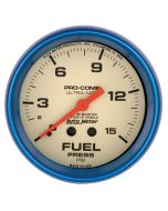 2-5/8" FUEL PRESSURE, 0-15 PSI, MECHANICAL, ULTRA-NITE