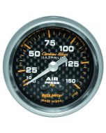2-1/16" AIR PRESSURE, 0-150 PSI, MECHANICAL, CARBON FIBER