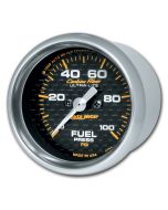 2-1/16" FUEL PRESSURE, 0-100 PSI, STEPPER MOTOR, CARBON FIBER
