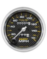 3-3/8" SPEEDOMETER, 0-160 MPH, MECHANICAL, CARBON FIBER