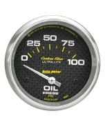2-5/8" OIL PRESSURE, 0-100 PSI, AIR-CORE, CARBON FIBER