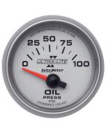 2-1/16" OIL PRESSURE, 0-100 PSI, AIR-CORE, ULTRA-LITE II