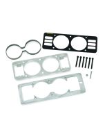 GAUGE CAGE W/VENTS, DUAL, 2-5/8", BLACK, MUSTANG 87-93 FOX