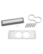 GAUGE CAGE, DUAL, 2-5/8", SILVER, MUSTANG 87-93 FOX