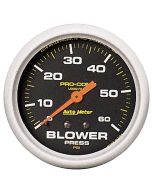 2-5/8" BLOWER PRESSURE, 0-60 PSI, MECHANICAL, W/ MEMORY, LIQUID FILLED, PRO-COMP