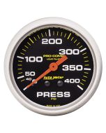 2-5/8" PRESSURE, 0-400 PSI, MECHANICAL, LIQUID FILLED, PRO-COMP