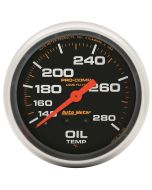 2-5/8" OIL TEMPERATURE, 140-280 °F, 12 FT., MECHANICAL, LIQUID FILLED, PRO-COMP