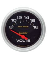 2-5/8" VOLTMETER, 8-18V, AIR-CORE, PRO-COMP
