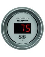 2-1/16" FUEL LEVEL, PROGRAMMABLE 0-280 Ω, DIG. SILVER