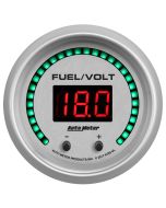 2-1/16" TWO CHANNEL FUEL LEVEL / VOLTMETER, 0-100%/8-18V, ULTRA-LITE ELITE DIGITAL