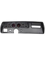 6 GAUGE DIRECT-FIT DASH KIT, CHEVELLE SS / EL CAMINO / MONTE 70-72, DESIGNER BLACK
