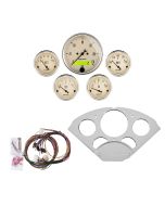 5 GAUGE DIRECT-FIT DASH KIT, CHEVY CAR 55-56, ANTIQUE BEIGE