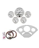 5 GAUGE DIRECT-FIT DASH KIT, CHEVY CAR 55-56, OLD TYME WHITE