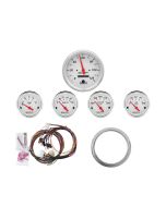 5 GAUGE DIRECT-FIT DASH KIT, CHEVY CAR 59-60, ARCTIC WHITE