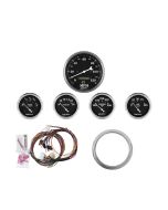 5 GAUGE DIRECT-FIT DASH KIT, CHEVY CAR 59-60, OLD TYME BLACK