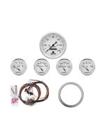 5 GAUGE DIRECT-FIT DASH KIT, CHEVY CAR 59-60, OLD TYME WHITE