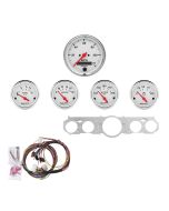 5 GAUGE DIRECT-FIT DASH KIT, MUSTANG 65-66, ARCTIC WHITE
