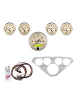5 GAUGE DIRECT-FIT DASH KIT, CHEVY TRUCK 55-59, ANTIQUE BEIGE