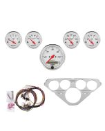 5 GAUGE DIRECT-FIT DASH KIT, CHEVY TRUCK 55-59, ARCTIC WHITE