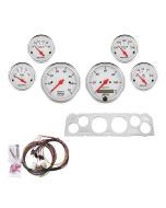 6 GAUGE DIRECT-FIT DASH KIT, CHEVY TRUCK 64-66, ARCTIC WHITE