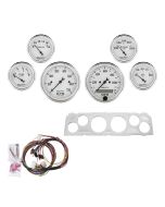 6 GAUGE DIRECT-FIT DASH KIT, CHEVY TRUCK 64-66, OLD TYME WHITE