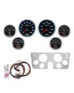 6 GAUGE DIRECT-FIT DASH KIT, CHEVY TRUCK 67-72, COBALT