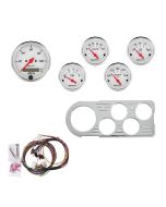 5 GAUGE DIRECT-FIT DASH KIT, FORD TRUCK 48-50, ARCTIC WHITE