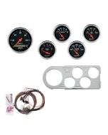 5 GAUGE DIRECT-FIT DASH KIT, FORD TRUCK 48-50, DESIGNER BLACK