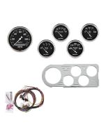 5 GAUGE DIRECT-FIT DASH KIT, FORD TRUCK 48-50, OLD TYME BLACK