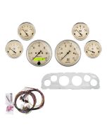 6 GAUGE DIRECT-FIT DASH KIT, CHEVY TRUCK 60-63, ANTIQUE BEIGE