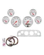 6 GAUGE DIRECT-FIT DASH KIT, CHEVY TRUCK 60-63, ARCTIC WHITE