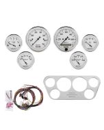6 GAUGE DIRECT-FIT DASH KIT, FORD TRUCK 53-55, OLD TYME WHITE