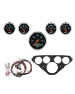 5 GAUGE DIRECT-FIT DASH KIT, CHEVY TRUCK 55-59, DESIGNER BLACK
