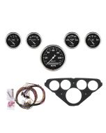 5 GAUGE DIRECT-FIT DASH KIT, CHEVY TRUCK 55-59, OLD TYME BLACK