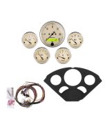 5 GAUGE DIRECT-FIT DASH KIT, CHEVY 55-56, ANTIQUE BEIGE
