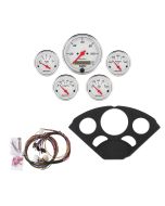 5 GAUGE DIRECT-FIT DASH KIT, CHEVY 55-56, ARCTIC WHITE