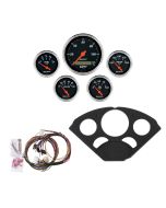5 GAUGE DIRECT-FIT DASH KIT, CHEVY 55-56, DESIGNER BLACK