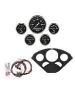 5 GAUGE DIRECT-FIT DASH KIT, CHEVY 55-56, OLD TYME BLACK