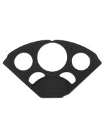 DIRECT FIT DASH INSERT, CHEVY 55-56, 5 GAUGE, BLK